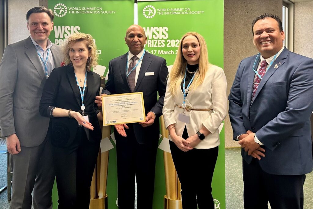 Belize's Online Business Registry System Wins Global Award